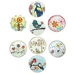 G Decor Garden Birds Floral Assorted Designs Ceramic Door Knobs, Vintage, Shabby Chic, Interior Furniture, Cabinet Cupboard Drawers Pulls Handles (8-Pack)