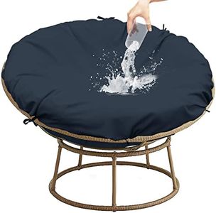 Qaworci Papasan Chair Pads, Cushion Cover Only, 55 Inch, Water Resistant Papasan Chair Covers with Zipper, Washable Papasan Covers with Straps (Blue)