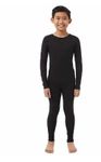 32 Degrees Kids Baselayer Top Pant Set, Black, Large