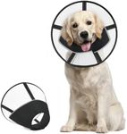 Supet Soft Dog Cone Collar for Large Medium Dogs, E Collar for Dogs After Surgery to Stop Licking, Comfortable Elizabethan Collar, Cone of Shame Alternative, Adjustable Pet Recovery Collar (M)