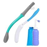 Fanwer Toilet Aids Set for Wiping - Long Handle Butt Wiper for People Overweight, Elderly and Disabled, Bottom Buddy Wiping Aid for Bathroom (4PCS Personal Hygiene Kit)