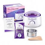 CUVLY Wax Heater Machine Combo 100gm Brazilian Stripless Formula for Face & Body with Spatula, Ideal for Upper Lips, Chin, Cheeks, Hairline, Bikini & Legs, Automatic Heating (Wax heater + Wax kit)