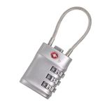 TOTO DEALS TSA Approved Secure Luggage Padlock 3 Digit Combination Wire Lock (1 Piece) (Material: Alloy Steel, Colors Will be Send as per Availability)