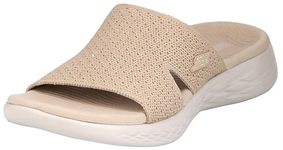 Skechers Women's Slide Sandal, Taupe, 7