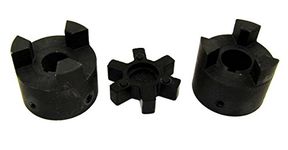 Lexar Industrial 3/4inches to 1inches L100 Flexible 3-Piece L-Jaw Coupling Coupler Set & NBR Rubber Spider