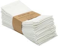 Set of 12 Cloth Napkins (18 X 18 Inches) 100% Cotton Everyday Use Premium Quality Cloth Napkins with Mitered Corners Ultra Soft Perfect Dinner Napkins/Table Napkins - White - The Home Talk