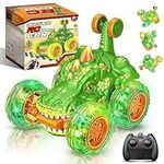 Toys for 3-9 Year Old Boys, decked Dinosaur 360°Rolling Twister with Colorful Lights Remote Control Cars for Kids RC Stunt Car Boys Toys Age 4-8 Birthday Gifts for 3 4 5 6 Year Old Boys