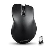 Perixx PERIMICE-621B Wireless Mouse - Silent Click with Ergo Design - Compatible for Desktop and Laptop PC - Wireless 2.4 GHz - Black