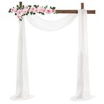 WERTSWF Wedding Arch Drapes Chiffon Fabric Draping Curtain Sheer Backdrop Valance for Reception,Swag,Ceiling,Wedding Table Chair,70 x 550cm