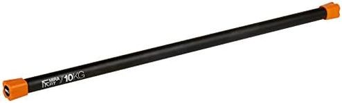 Mirafit Aerobic Weighted Body Bar - Padded Weightlifting Barbell For Gym Studio and Home Training