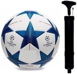 PRISAMX Sports New Attractive & Classy Blue Star Football with Air Pump - Size: 5 (Pack of 1)