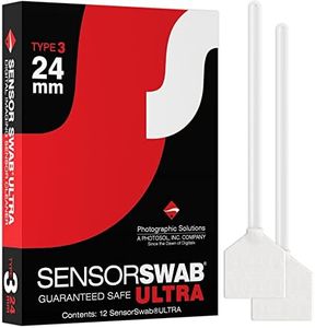 Sensor Swab Ultra 24mm Swabs - Camera Sensor Cleaner Swabs for Cleaning Full Frame Mirrored or Mirrorless SLR & DSLR Cameras. Canon, Nikon, Sony - Sensor Dust & Oil Remover (Pack of 12)