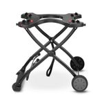 Weber Portable Cart/For Q Series Gas Barbecues, Foldable Design with Wheels, Built-In Wire Transport Handle, 16.5 x 75.5 x 71.5 cm (Collapsed), 63.5 x 53.5 x 71.5 cm (Raised)