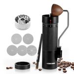 MHW-3BOMBER R3 Manual Coffee Grinder with CNC Stainless Steel Conical Burr and 5 Screen for French Press, Drip, Espresso, External Adjustable, Hand Coffee Bean Grinder with Magnetic Bin, G5847B-OS