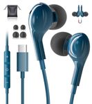 USB C Headphones for Samsung S24 S23 Ultra S22 S21 FE A54 A34 A55 Type C headphones with Microphone HiFi Wired Earbuds USB C Earphones for iPhone 16 iPhone 15 Pro Max Google Pixel 9 8 Pro 8a iPad 10th