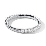 getlove Moissanite Wedding Band for Women D Color VVS1 Clarity 18K White Gold Plated 925 Sterling Silver Moissanite Half Eternity Band Stackable Ring, Gemstone, Moissanite