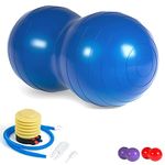 DASKING Peanut Ball for Kids Therapy, Anti-burst Exercise Ball, 90x45cm Yoga Ball with Hand Pump, Gym Quality Fitness Ball for Pregnancy, Children, Women, Men