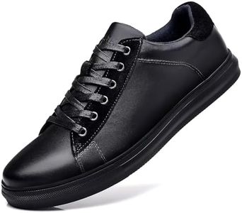 Casual Sneakers, Originals Oxford Lace-up Leather Shoes for Men Black 11