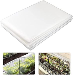 CYH 2M X 3M Thick Clear Heavy Duty Polythene Plastic Sheeting Proof Membrane Garden Grow Polythene Cover Sheets for Gardening Insulation and Building Rubble Protection 125Mu / 500G