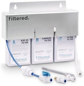 Inline Water Filter System for Refrigerators and Ice Makers - Easy Install & All Connections Included