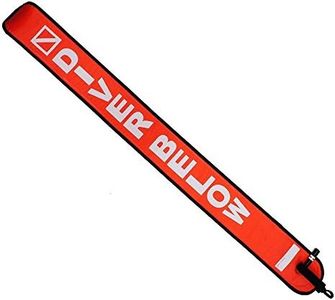 Scuba Choice Scuba Diving 4' Surface Marker Signal Tube with Plastic Clip, Orange