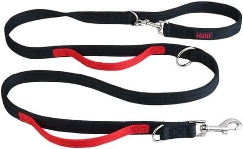 HALTI Control Lead Size Large Black, 2m, Professional Dog Lead to Stop Pulling on the Lead, Perfect for Puppy Walks, Easy to Use Double-Ended Dog Training Lead with 2 Handles