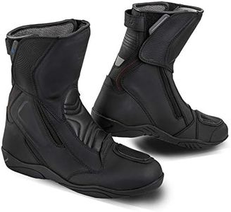 SHIMA TERRA MEN Men's Waterproof Touring Motorcycle Boots (Black, 47)