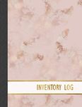 Inventory Log: 120 pages , 8.5 x 11 inches ( large size ) , pink marble cover : Simple Inventory Log Book for Home Based Small Business, Small Offices, Personal Project