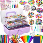 2000+ Pcs Arts and Crafts Supplies for Kids - Kids Craft kit for Boys & Girls - Craft Box Gift for Ages 4-6, 6-8, 8-12