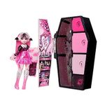 Monster High Doll and Fashion Set, Draculaura Doll, Skulltimate Secrets: Fearidescent Series, Dress-Up Locker with 19+ Surprises