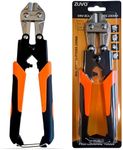 ZUVO Mini Bolt Cutter 8-Inch – Heavy-Duty Cr-V Wire & Cable Cutter, High Hardness Compact Bolt Clipper with Spring-Loaded Anti-Slip Handles for Wires, Cables & Thin Bolts