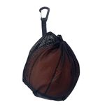 FITCOZI Basketball Mesh Net Bag Drawstring Zipper Pocket Polyester Volleyball Football Carry Bag (Only Bag)