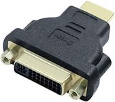 DTECH DVI Female to HDMI Male Adapter Bi-Directional DVI 24+5 Port Converter