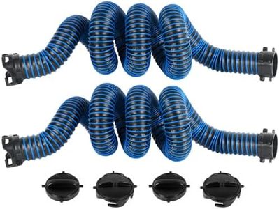 OUTPRIZE 20FT RV Sewer Hose Extension, Heavy Duty 24 Mil TPE Material for Abrasion Resistance and Crush Protection, Camper RV Extension Hose with Pre-Attached Bayonet Fittings