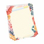 ESCAPER Flower Theme Project Papers - Multicolor Practical Sheets for Assignment, Art & Craft One Side Ruled Lines Paper, Designer Ruled Coloured Paper, Perfect for School Projects