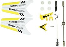 Full Set Replacement Parts for Syma S107 RC Helicopter, Main Blades, Main Shaft,Tail Decorations, Tail Props, Balance Bar, Gear Set,Connect Buckle-Yellow Set-