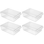 iDesign Linus Pullz 8, Clear, 4 Pack, Large