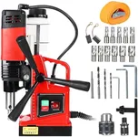 GARVEE Mag Drill Press, 1300W 1.6" Boring Diameter 2922lbf/13000N Electric Magnetic Drill with 11Pcs Drill Bits for Industrial Home Improvement Power Magnetic Drill Presses