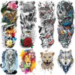 Color Animal Temporary Tattoo Sleev