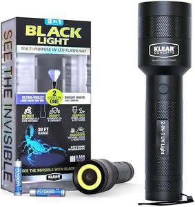 UV Flashlight, 2-in-1 Blacklight & White Light Mode, 395nm UV, 240 Lumen