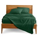 Bare Home Queen Sheet Set - 1800 Ultra-Soft Microfiber Queen Bed Sheets - Double Brushed - Queen Sheets Set - Deep Pocket - Bedding Sheets & Pillowcases (Queen, Forest Green)