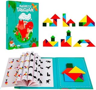 ALPESU KIDS - Tangram Magnético Infatil en Forma de Libro - Juguetes Creativo y Educativo para Niños de 3 4 5+ Años - Juegos de Formas Magnéticas con 7 Piezas - Ideal para Viajes y Regalos Infantiles