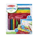 Melissa & Doug Created by Me! Stencil Art Coloring Activity Kit in Storage Pouch -- 170+ Designs, 6 Markers, 2 Crayons, Paper