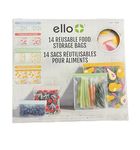 Ello reusable food storage bags 14 bags, reusable produce bags