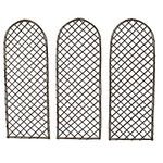 Oypla Set of 3 Willow Trellis Fencing Panel Screen Climbing Trellises