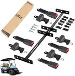 10L0L Universal Retractable Golf Cart Seat Belts and Bracket Kit for 4 Passenger EZGO TXT Club Car Yamaha Safety Belt Kit