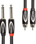 Roland Black Series Interconnect Dual Cable—1/4-Inch To Rca, 10Ft / 3M - Rcc-10-2R28