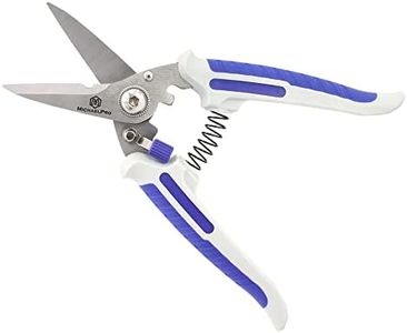 MichaelPro Stainless Multi-Purpose Shears - Cuts Wires, Electrical Cable Notch and Soft Cables - Finely Serrated & Heavy Duty Wire Cutter