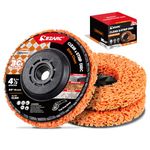EZARC Paint Stripper Disc 4-1/2" x 7/8" Rust Remover Wheels for Angle Grinder, Quick Clean and Strip Ceramic Grit Abrasive Wheel for Scaling & Oxidation Removal, Paint Remover 3-Pack (Orange)