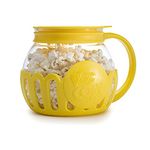 Ecolution Patented Micro-Pop Microwave Popcorn Popper, Borosilicate Glass, Yellow